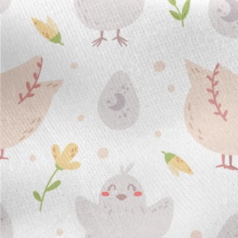 Excited Dancing Chick Jersey Backed Fleece