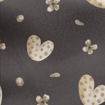 Retro Dots Of Love Jersey Backed Fleece
