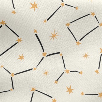 Stars Connected Into Constella Jersey Backed Fleece