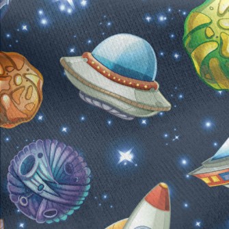 Three-dimensional Planetary Ro Jersey Backed Fleece