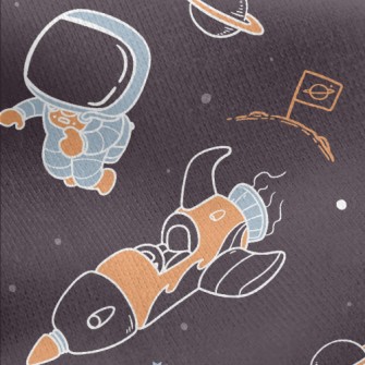 Astronauts And Space Shuttles Jersey Backed Fleece