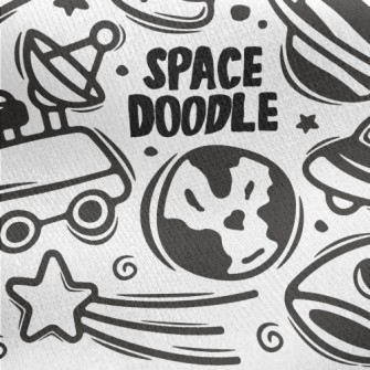Outer Space Travelogue Jersey Backed Fleece
