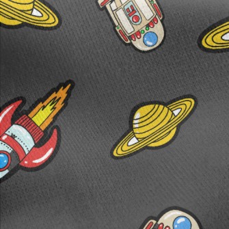 Saturn And Space Shuttle Jersey Backed Fleece