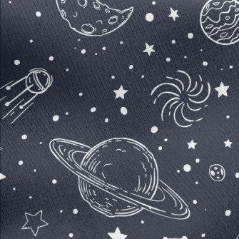 Simple Lines Outer Space Jersey Backed Fleece