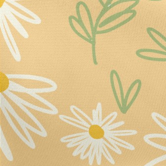Abstract Doodle Flowers Pongee