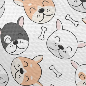 Harmonious Dog Family Pongee