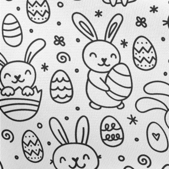 Little White Rabbit And Easter Pongee