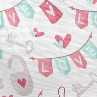 Love Key Lock Of Love Pongee