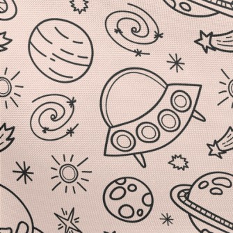 Asteroids And Flying Saucers Pongee