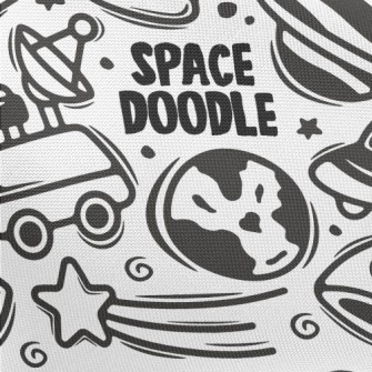 Outer Space Travelogue Pongee
