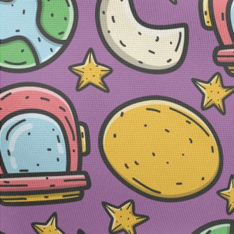 Earth Moon Astronaut Pongee