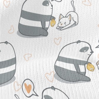 Panda Teasing Cat Stretch Jersey