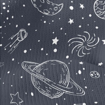 Simple Lines Outer Space Stretch Jersey