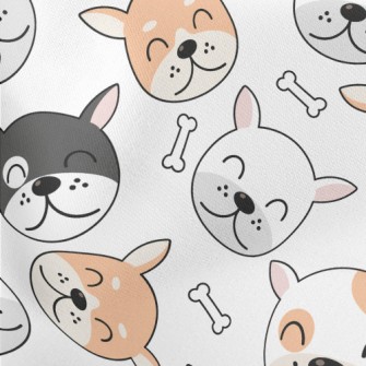 Harmonious Dog Family Lightweight Cotton Poplin