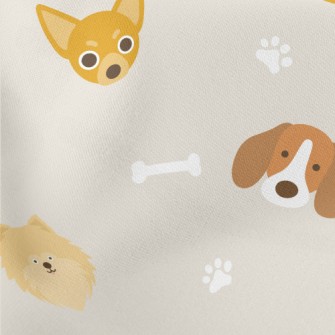 Dog Family Lightweight Cotton Poplin