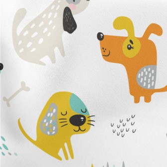 Shy Playing Puppy Lightweight Cotton Poplin