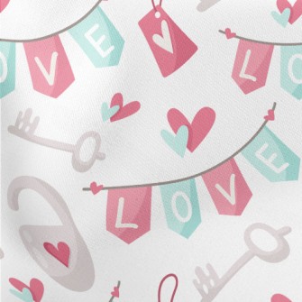 Love Key Lock Of Love Lightweight Cotton Poplin