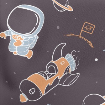 Astronauts And Space Shuttles Lightweight Cotton Poplin
