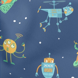 Alien Machine Creature Lightweight Cotton Poplin