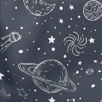 Simple Lines Outer Space Lightweight Cotton Poplin