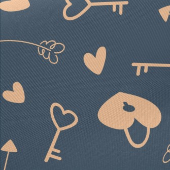 Love Key Lock Midweight Cotton Poplin