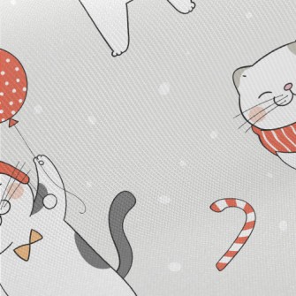 Winter Dress Up Cat Midweight Cotton Poplin