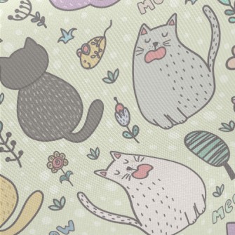 Yawning Cat Midweight Cotton Poplin