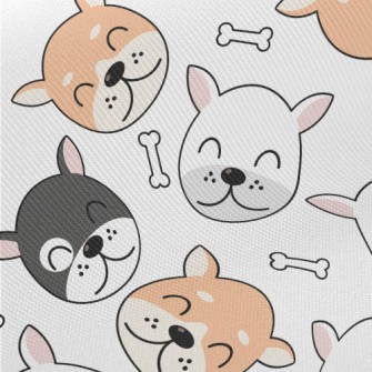 Harmonious Dog Family Midweight Cotton Poplin