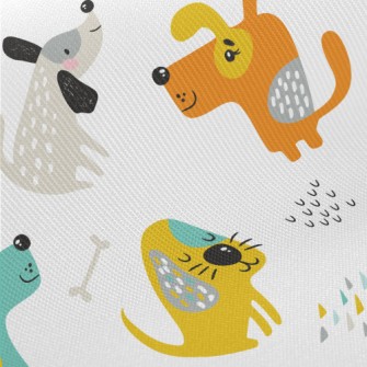 Shy Playing Puppy Midweight Cotton Poplin