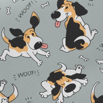 Funny Meditating Dog Midweight Cotton Poplin