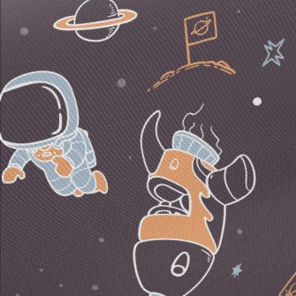 Astronauts And Space Shuttles Midweight Cotton Poplin