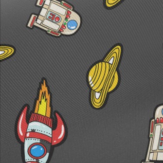 Saturn And Space Shuttle Midweight Cotton Poplin