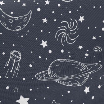 Simple Lines Outer Space Midweight Cotton Poplin