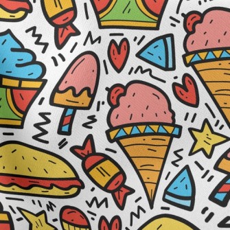Cartoon Colorful Ice Cream Stretch Ponte