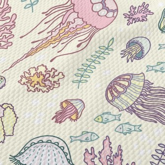 Gorgeous Fantasy Jellyfish Birdseye Piqué