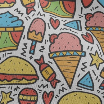 Cartoon Colorful Ice Cream Chiffon