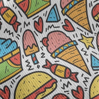 Cartoon Colorful Ice Cream Standard Corduroy