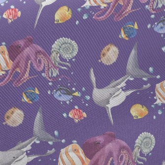 Fierce Creatures Under The Sea Twill
