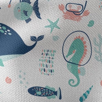 Lantern Fish Stingray Turtle Waterproof Canvas
