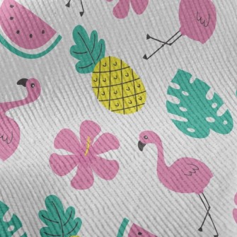 Tropical Fruits And Flamingos Standard Corduroy