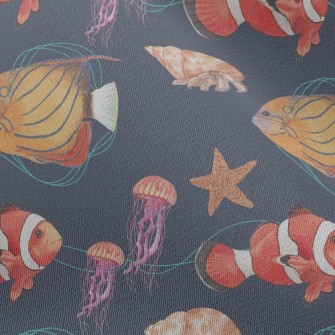 Clown Fish Hermit Crab Jellyfi Chiffon