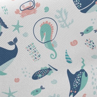 Lantern Fish Stingray Turtle Twill