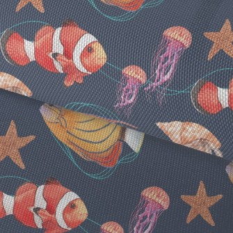 Clown Fish Hermit Crab Jellyfi Waterproof Oxford