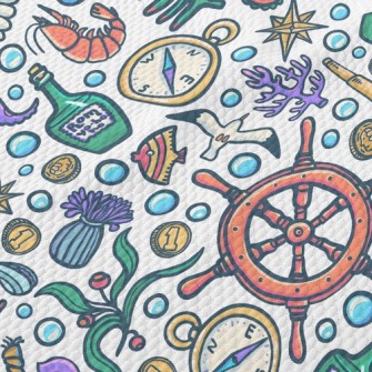 Mysterious Underwater Treasure Birdseye Piqué