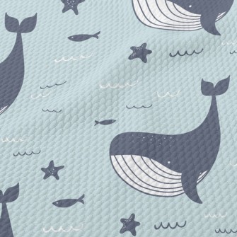Huge Gentle Whale Birdseye Piqué