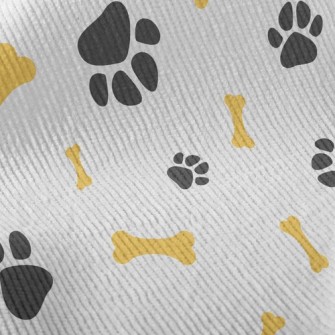 Cute Dog Paw Dog Bone Standard Corduroy