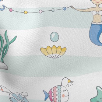 Mermaid Princess And Sea Creat Stretch Ponte