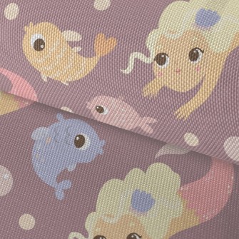 Blonde Mermaid Princess Waterproof Oxford