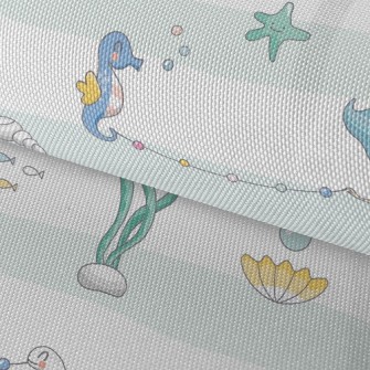 Mermaid Princess And Sea Creat Waterproof Oxford