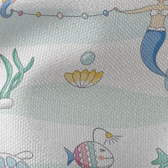 Mermaid Princess And Sea Creat Waterproof Canvas
